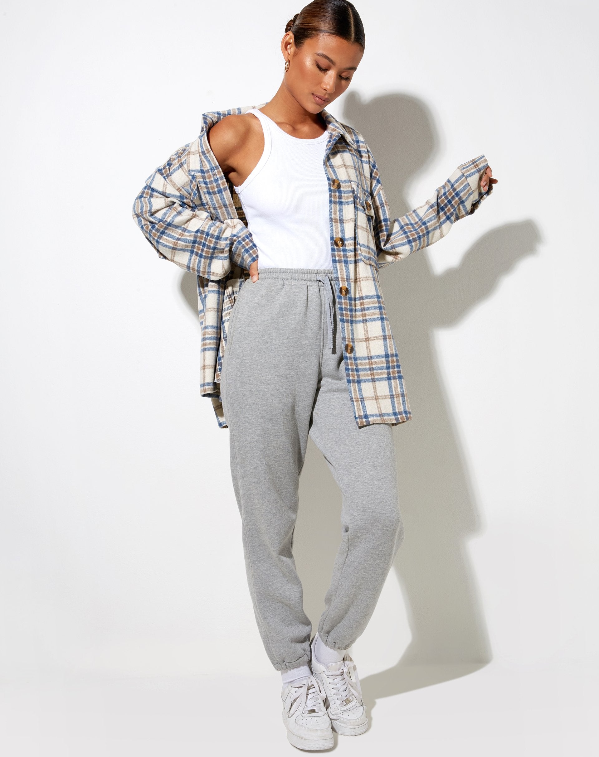 Immagine di Marcel Shirt in Big Check White Blue Tan