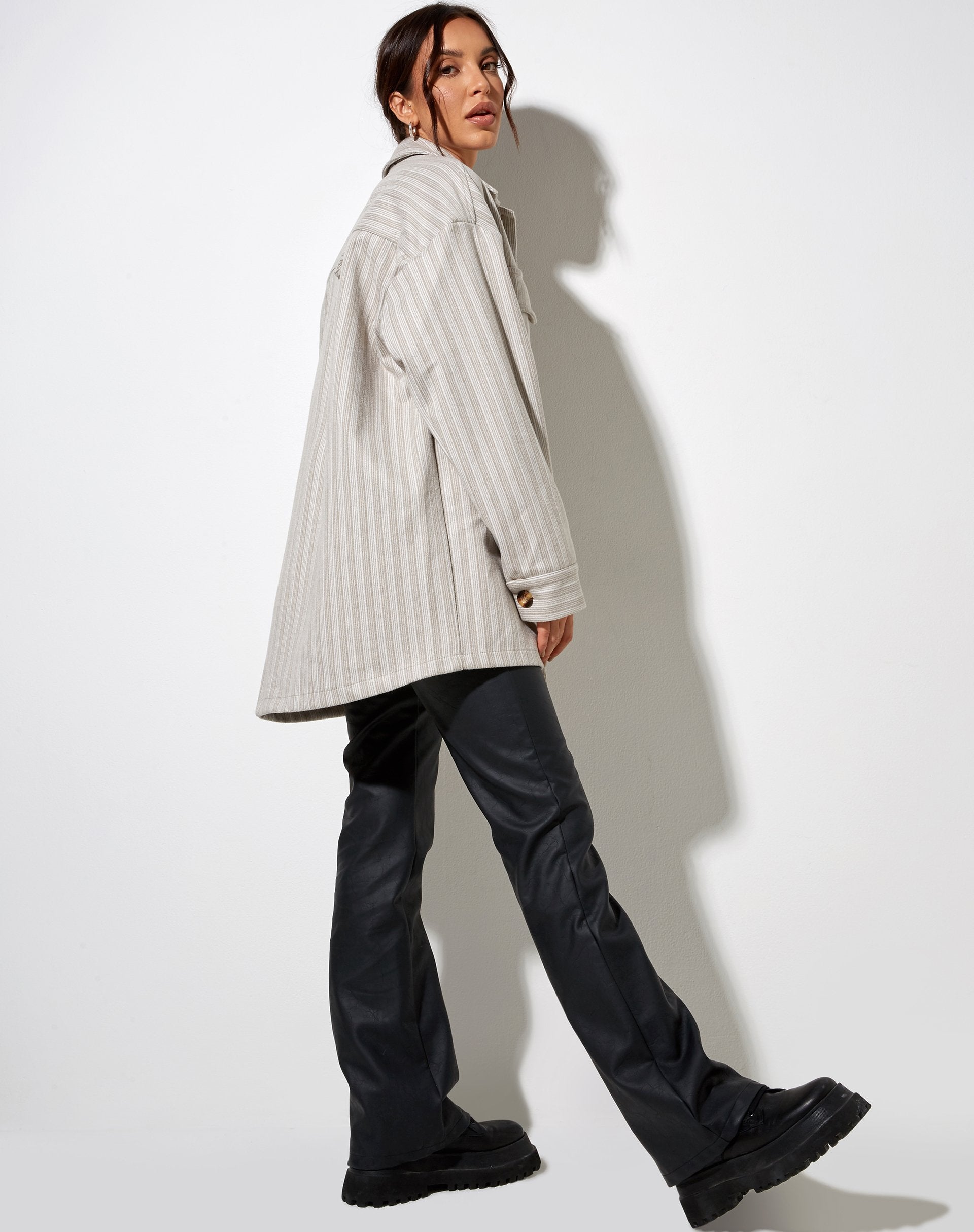 Immagine di Marcella Shirt in Stripe Tonal Grey