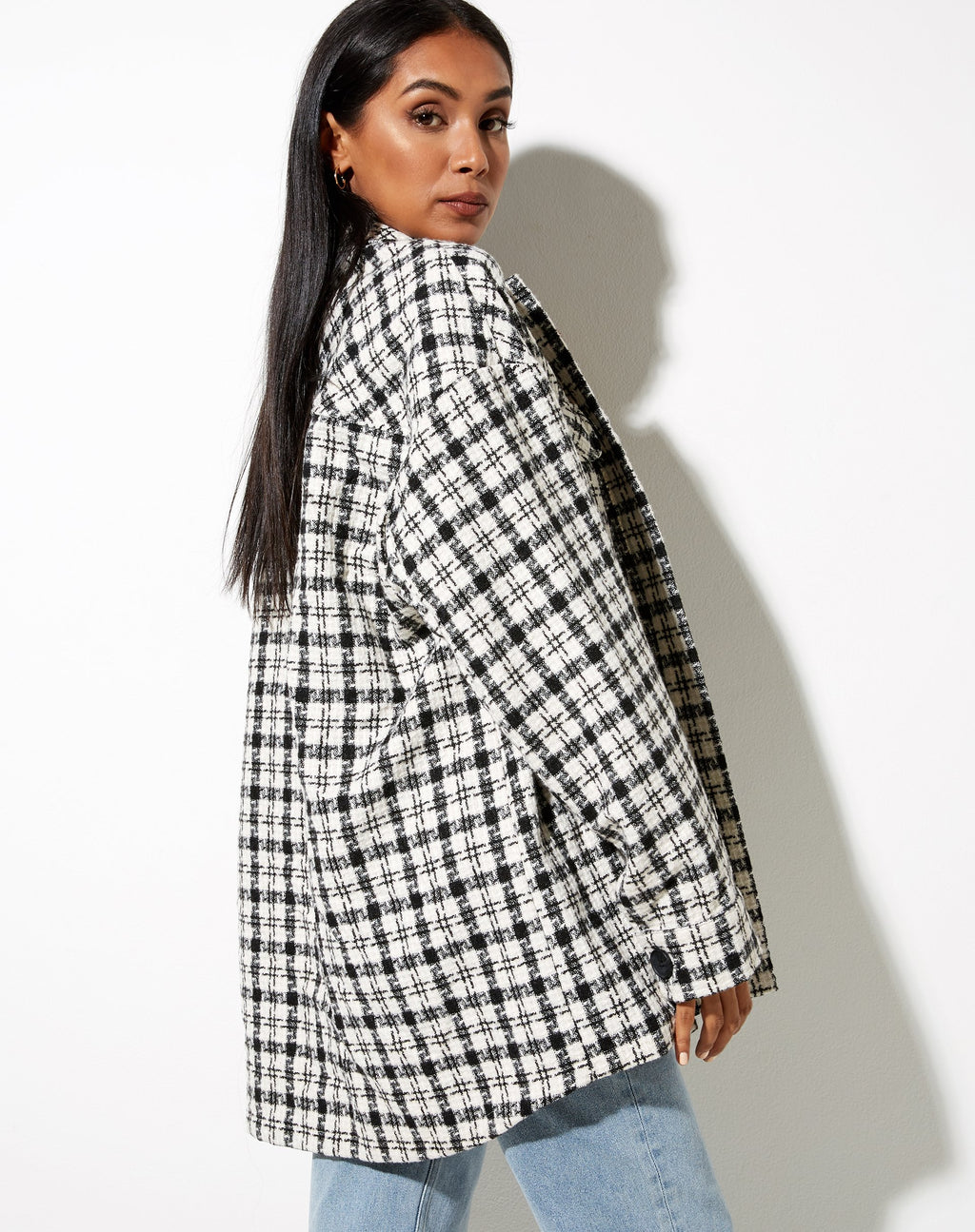 Camicia Marcella a quadri bianchi e neri