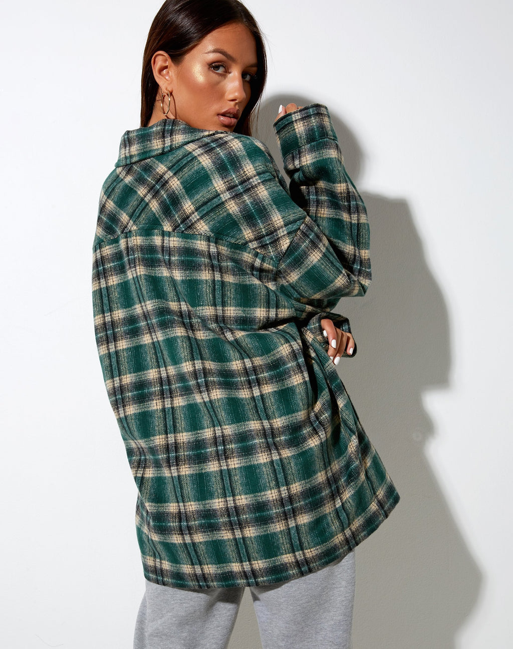 Camicia Marcel a quadri verde nero