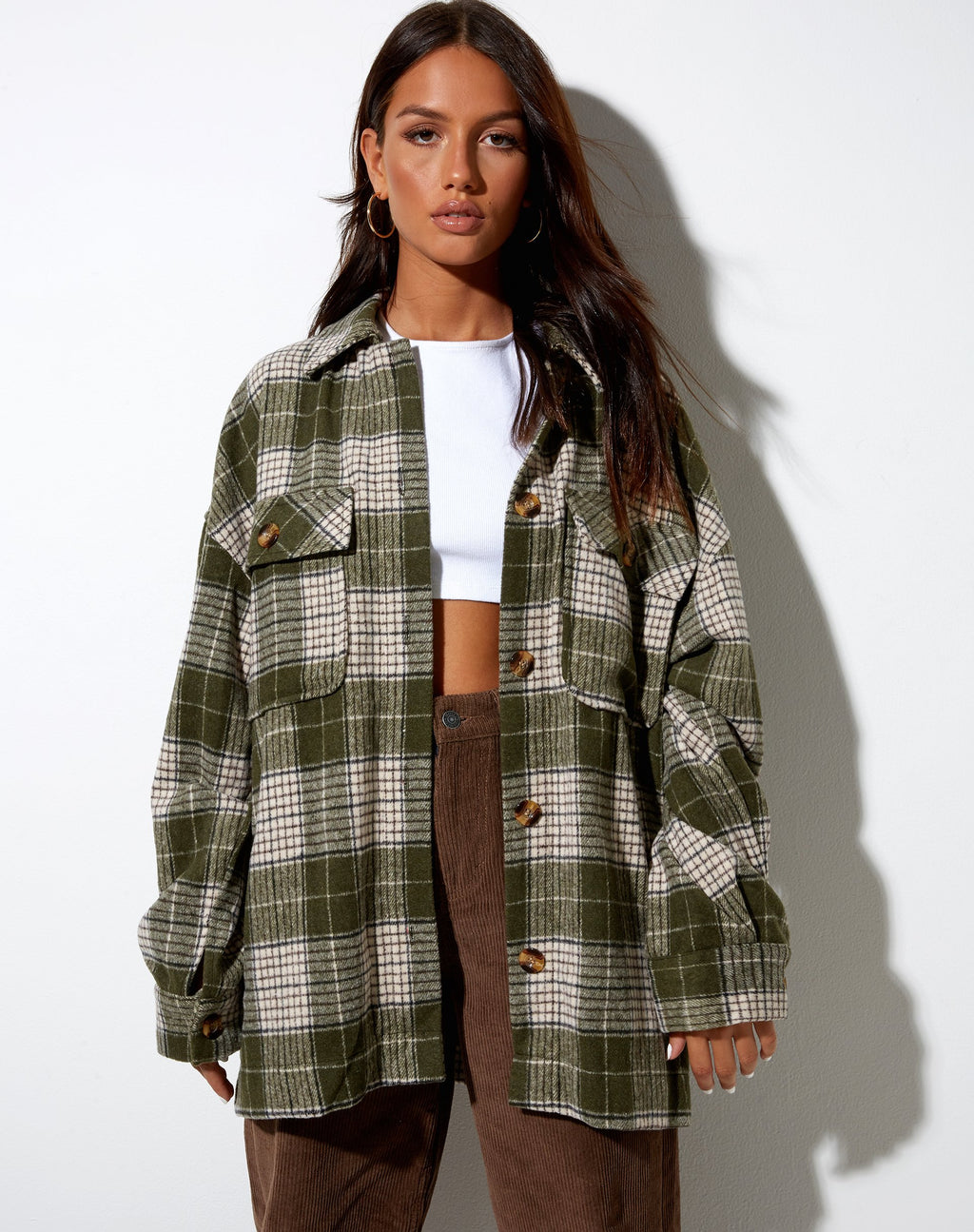 Camicia Marcel a quadri verde chiaro