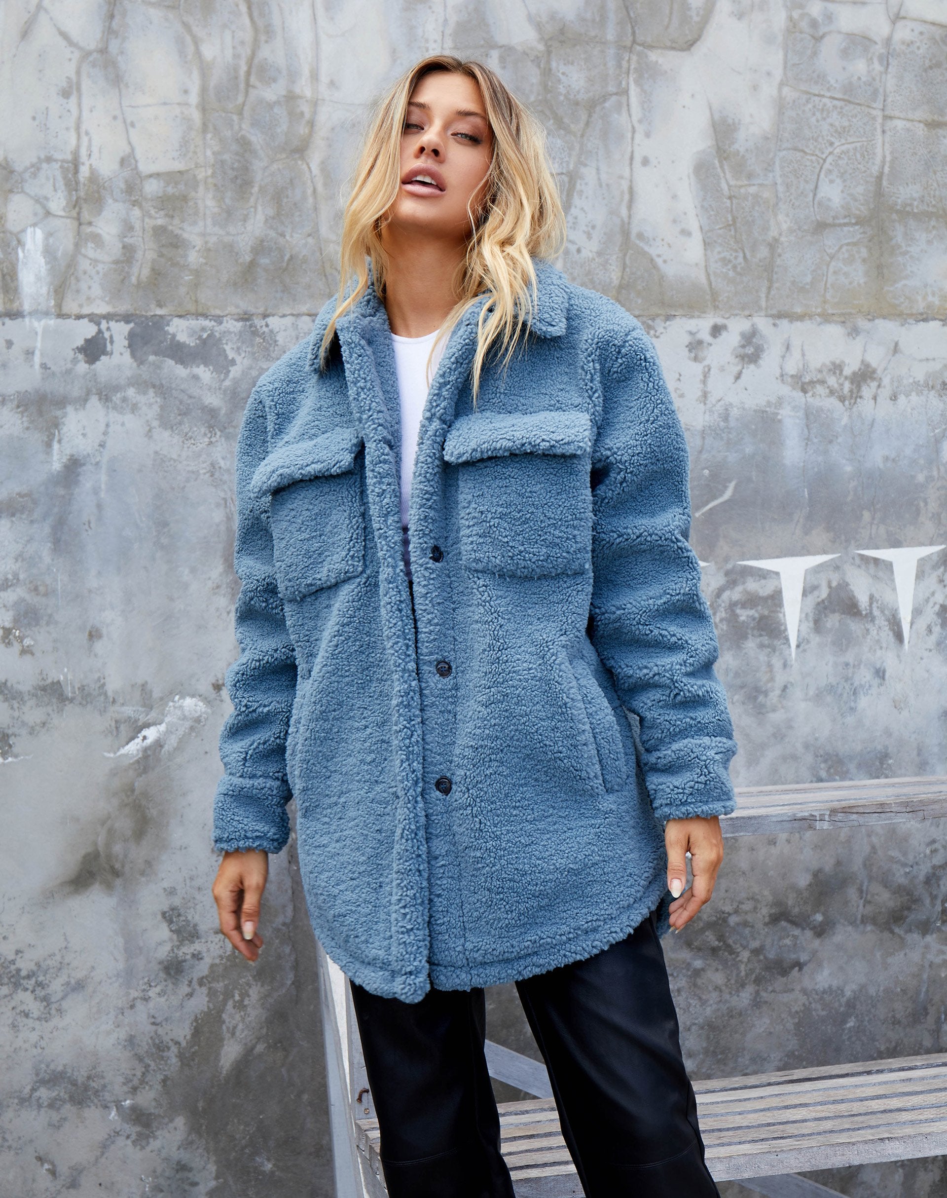 Immagine della camicia Marcella in Borg Slate Blue