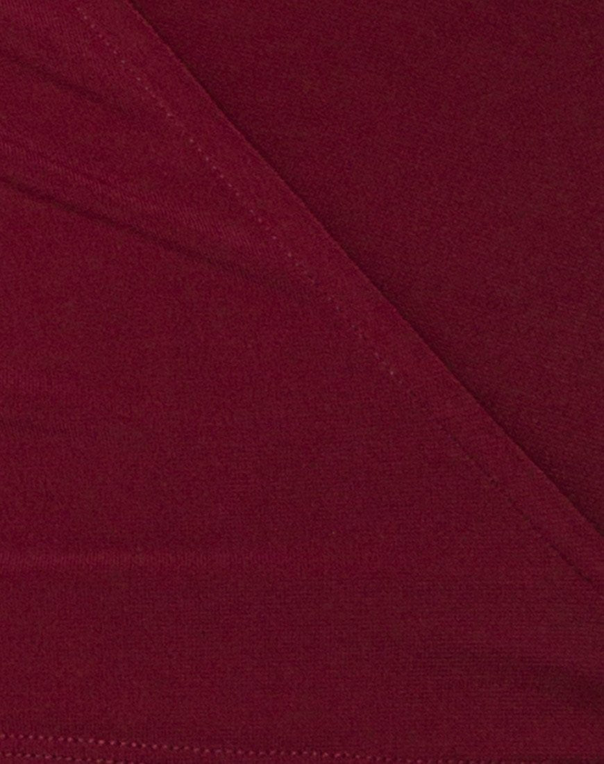 Immagine di Marche Wrap Top in Borgogna