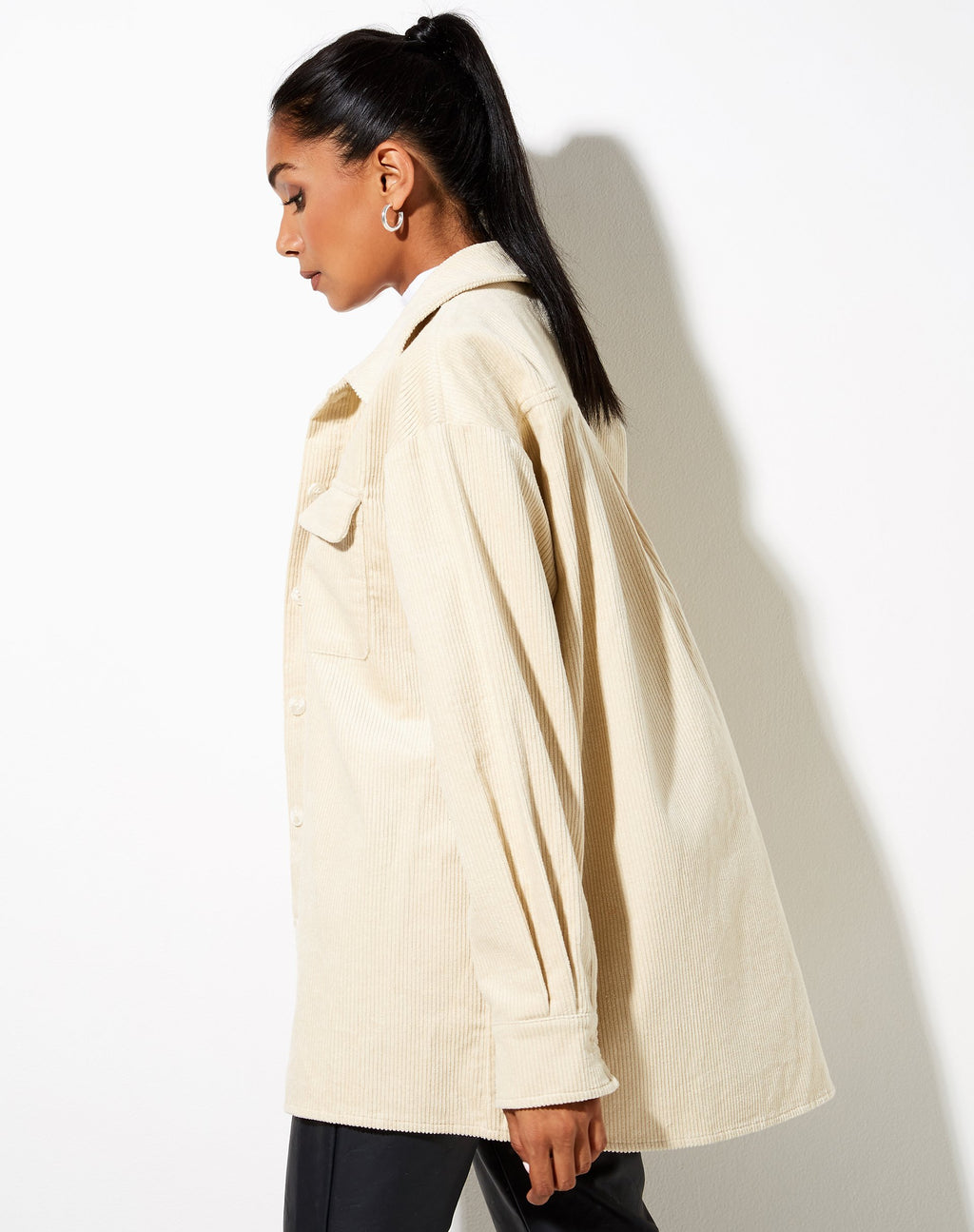 Camicia Marcy in velluto a coste Tan