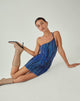 immagine di MOTEL X JACQUIE Marda Mini Dress in Colour Bleed Blue