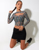 immagine di Mardi Crop Top in Folk Floral