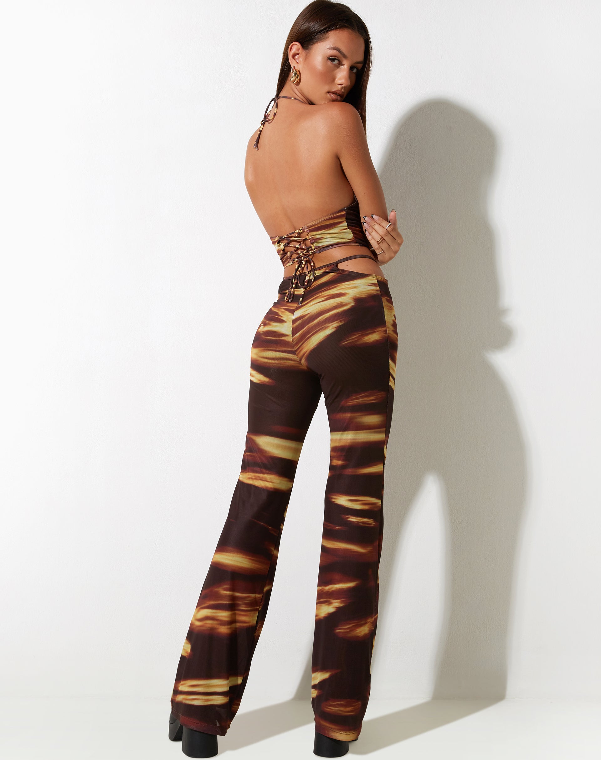 Immagine di MOTEL X IRIS Mares Flare Trouser in Bleach Drip