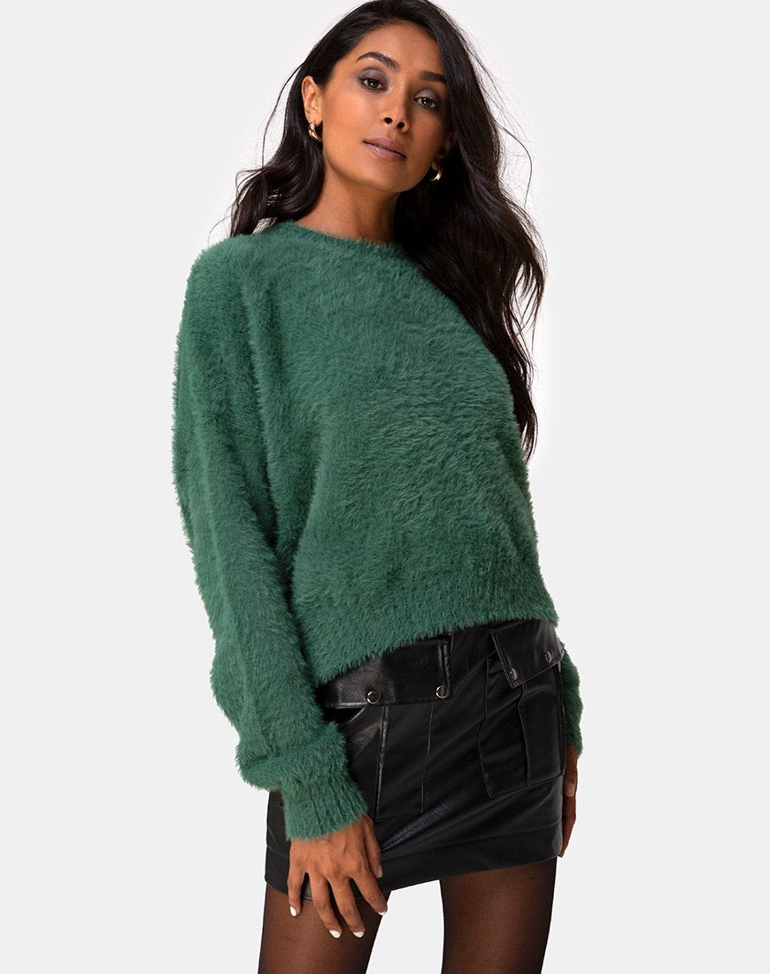 Maglione Margo in maglia verde bosco