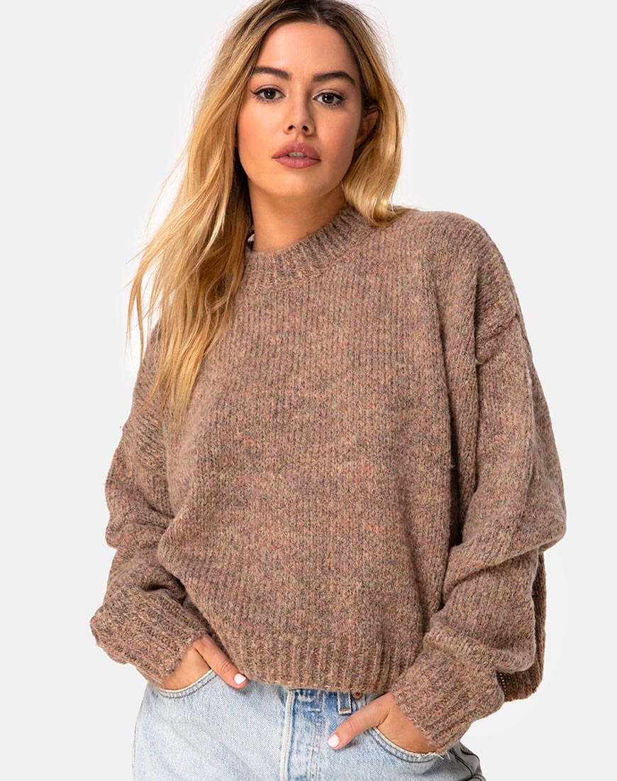 Maglione Margo in maglia Tan