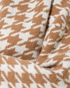 Maglia pied de poule marrone