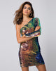 Immagine di Maria Bodycon Dress in Fishcale Sequin Pink Oil