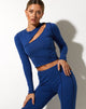 immagine di Marilau Crop Top in lycra blu abbagliante