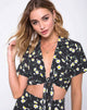 Immagine di Marleigh Crop Top in Polka Daisy Nero