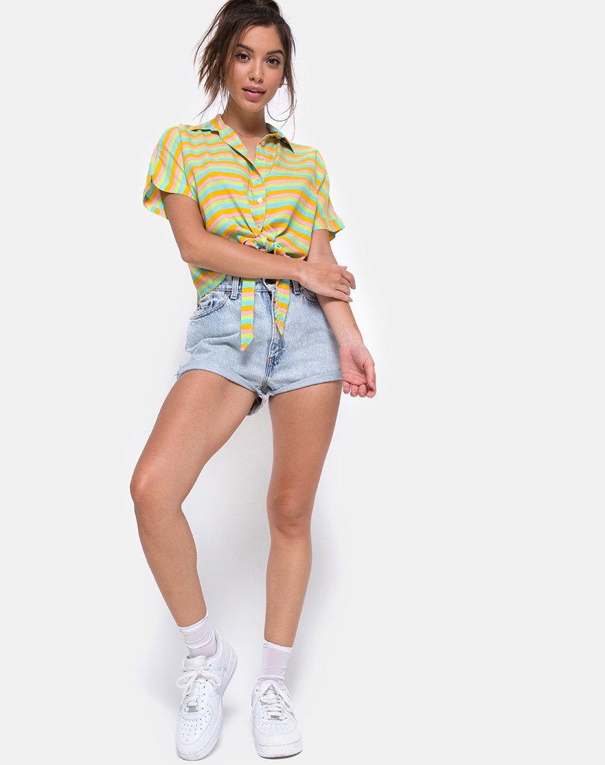 Immagine di Gapo Tie Up Shirt in Sweet Stripe