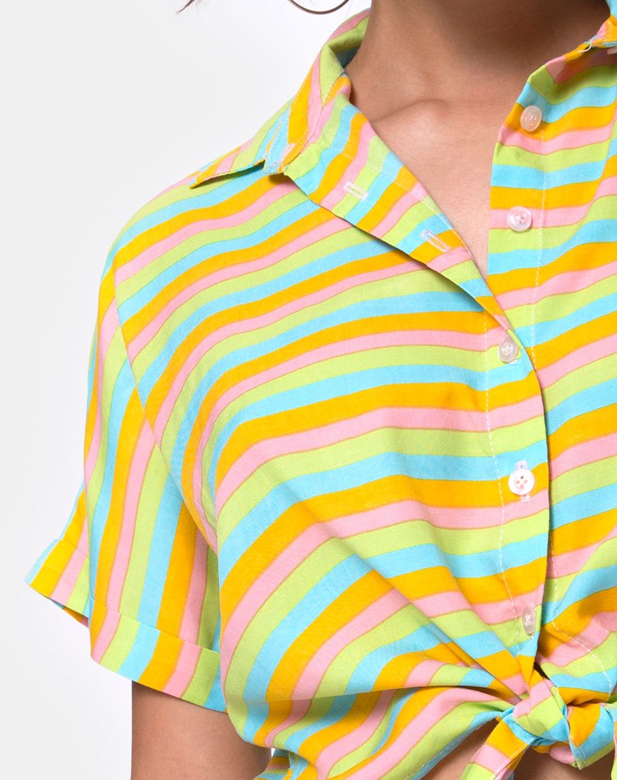 Immagine di Gapo Tie Up Shirt in Sweet Stripe