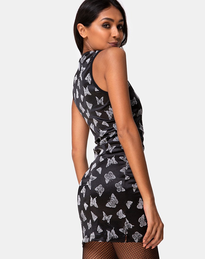Immagine di Marli Dress in Black Butterfly Flock