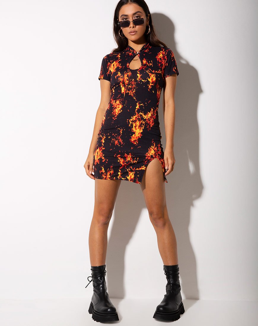 Immagine di Marlin Bodycon Dress in Fire