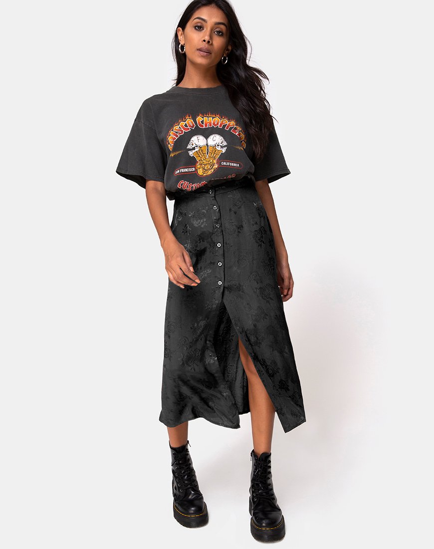 Immagine di Marni Gonna midi in raso rosa nero