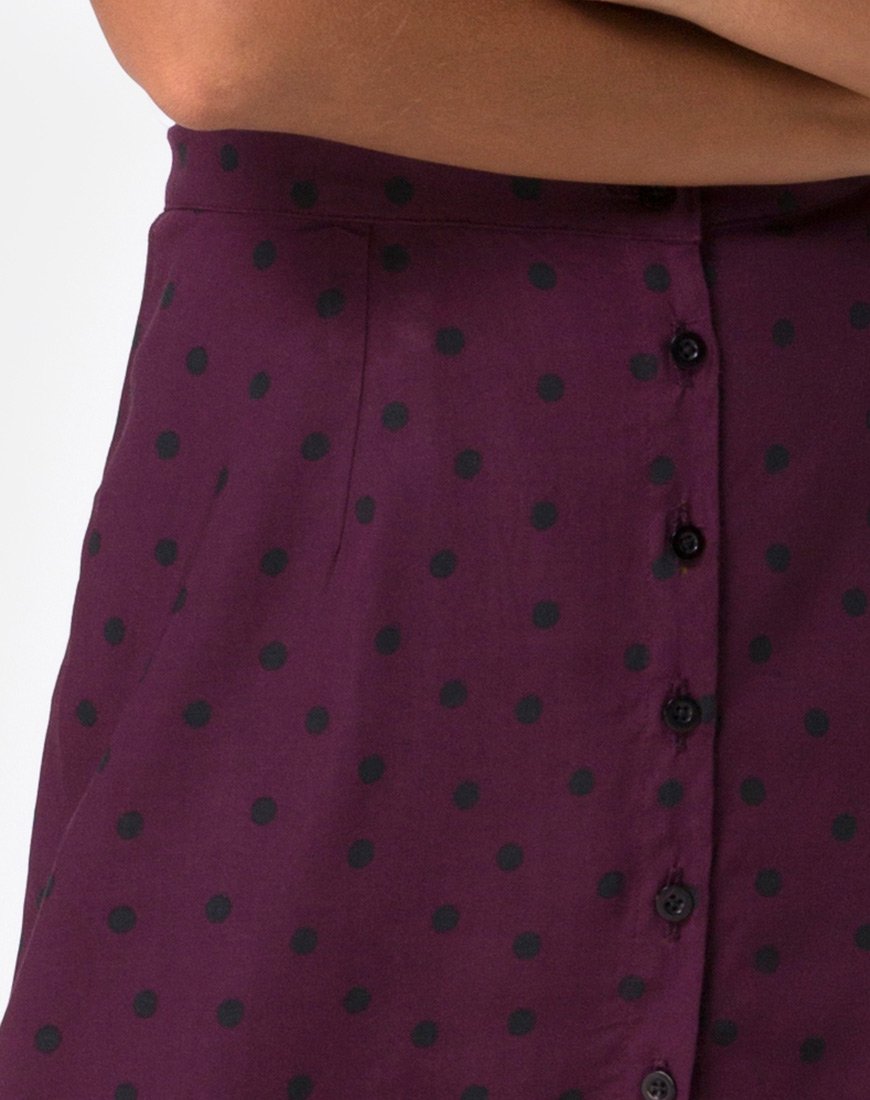 Immagine di Marni Gonna Midi in Skater Polka Vino