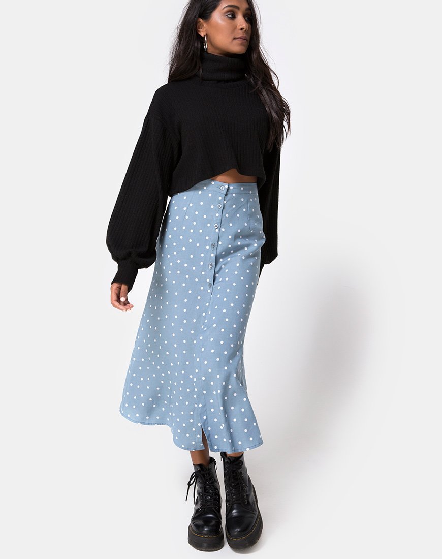 Immagine di Marni Gonna Midi in Skater Polka Blu