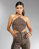 Immagine di MOTEL X IRIS Mauda Top in Chain Tangle Marrone Scuro