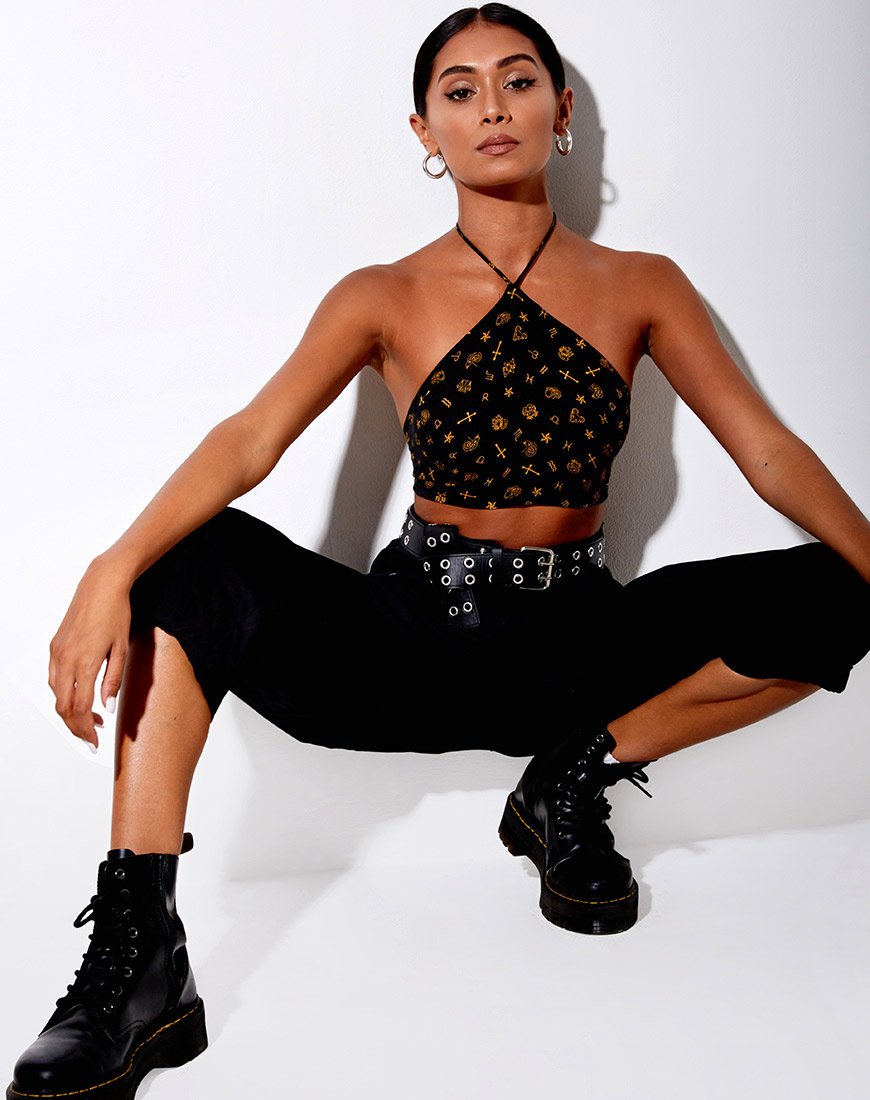 Immagine di Maudy Crop Top in Mini Astro Black