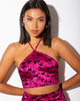 Immagine di Maudy Crop Top in Butterfly Bloom Pink