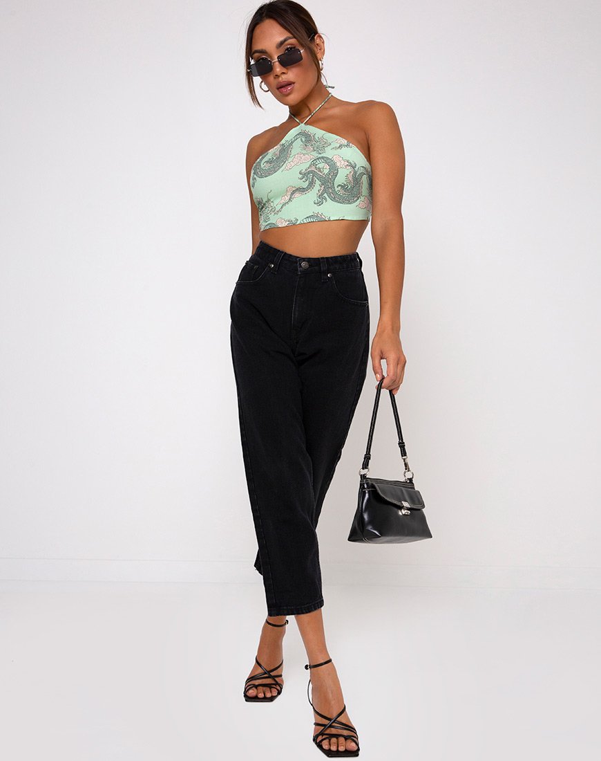 Immagine di Maudy Crop Top in dragone cinese Neo Mint