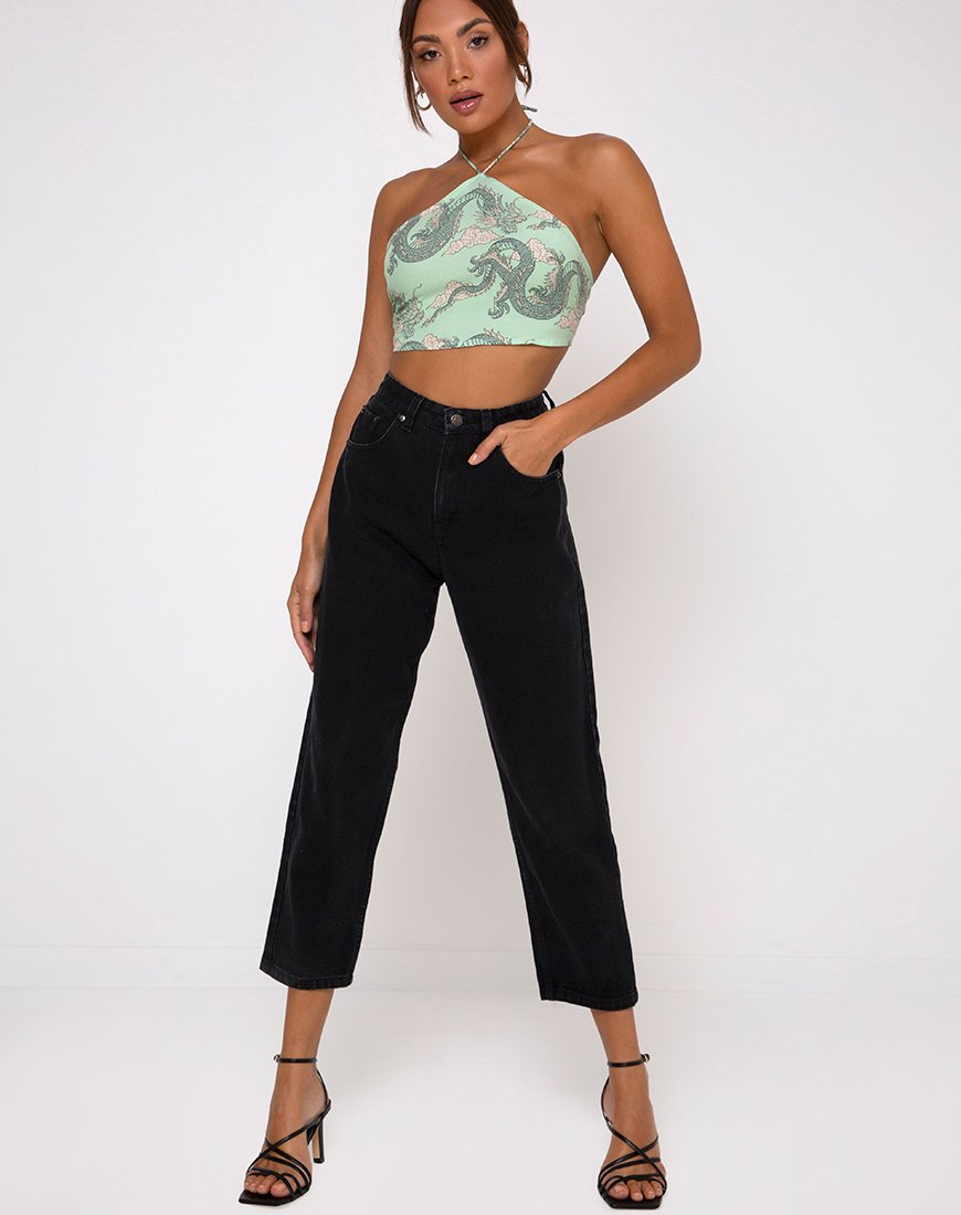 Immagine di Maudy Crop Top in dragone cinese Neo Mint