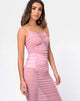 Immagine di Mauna Bodycon Dress in maglia trasparente Blush