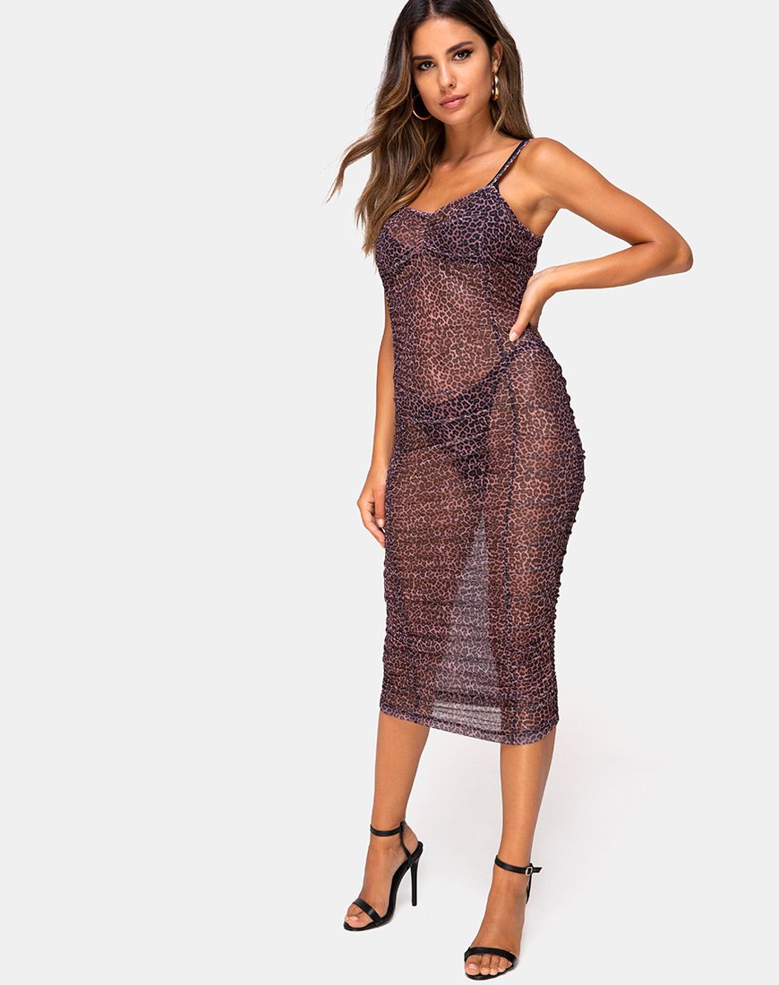Immagine di Mauna Maxi Dress in Rar Leopard Mesh