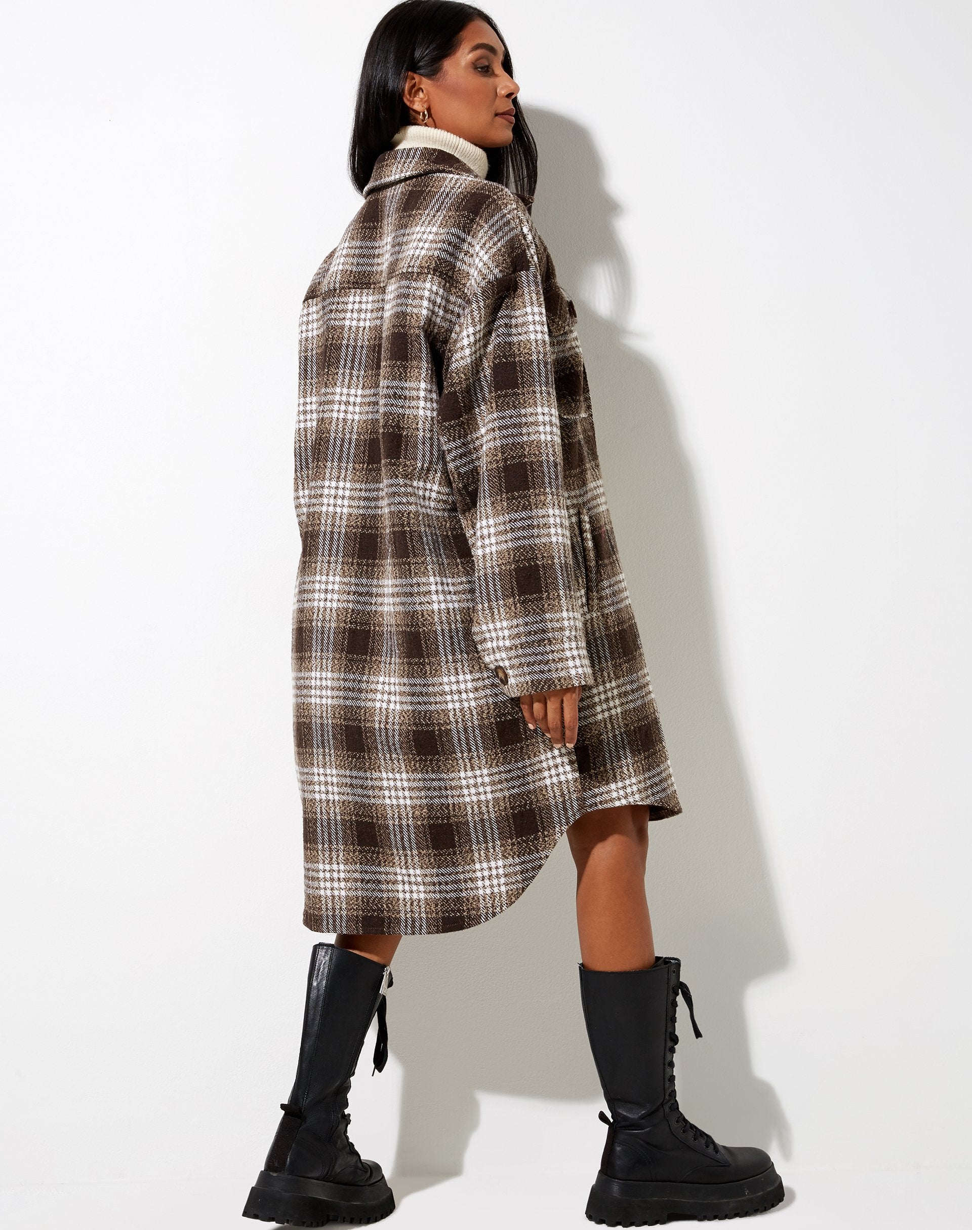 Immagine della camicia Maxiella in marrone check