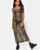 Immagine di Maxine Maxi Abito in Lime Animal Flock
