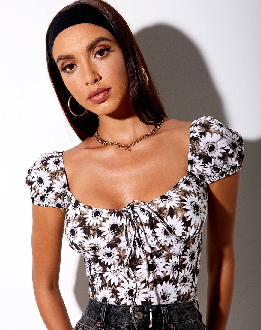 Immagine di Mazu Crop Top in Daisy tinto