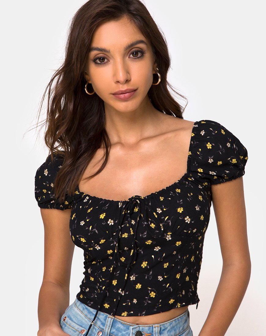 Immagine di Mazu Top in Pretty Petal Black