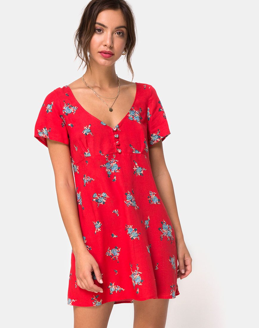 Abito Meca in rosso Soi Rose
