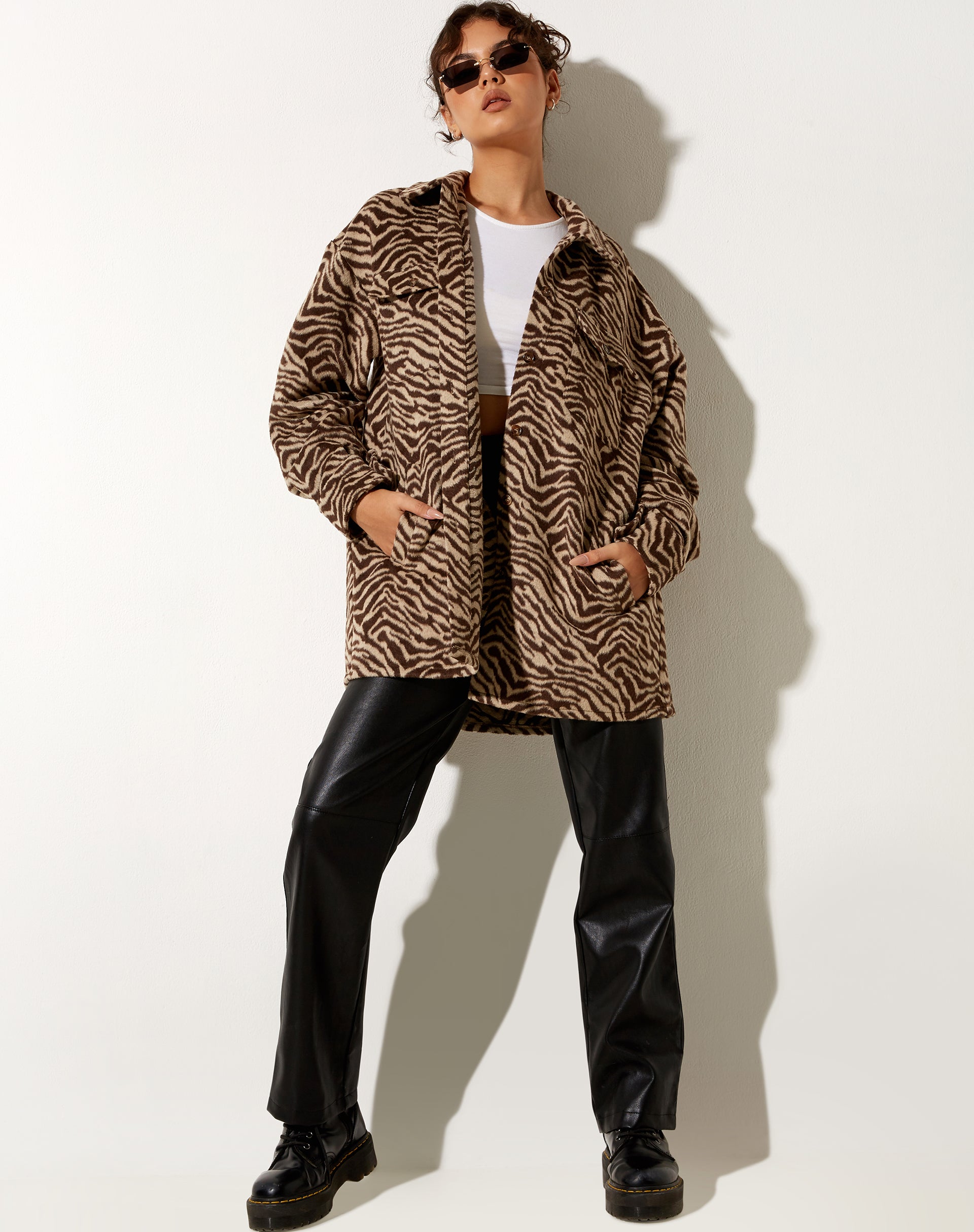 Immagine di Medita Shirt in Brown Animal