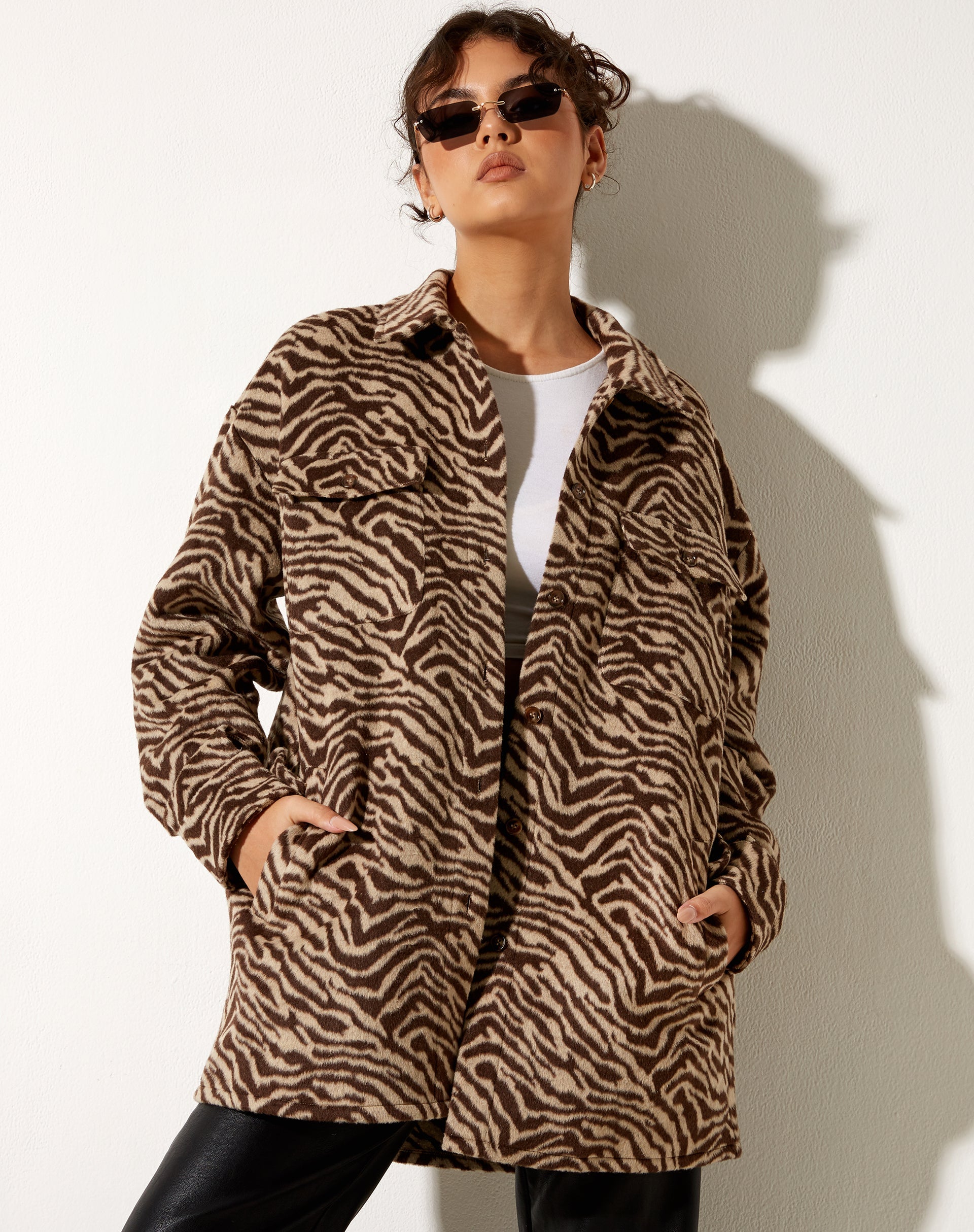 Immagine di Medita Shirt in Brown Animal