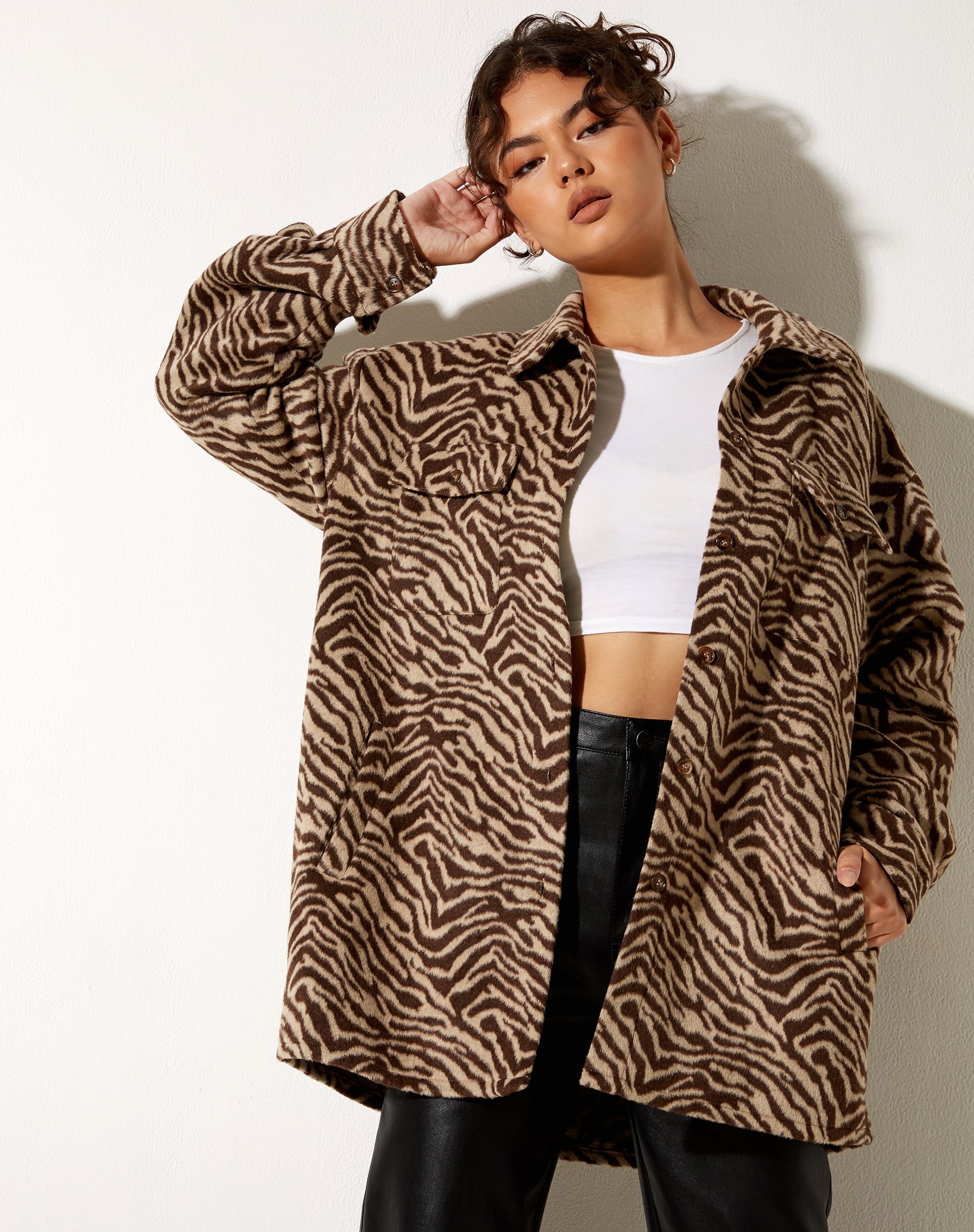 Immagine di Medita Shirt in Brown Animal