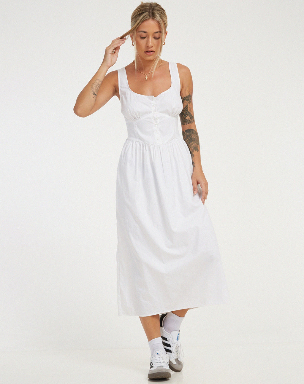 Melrose - Vestito midi bianco
