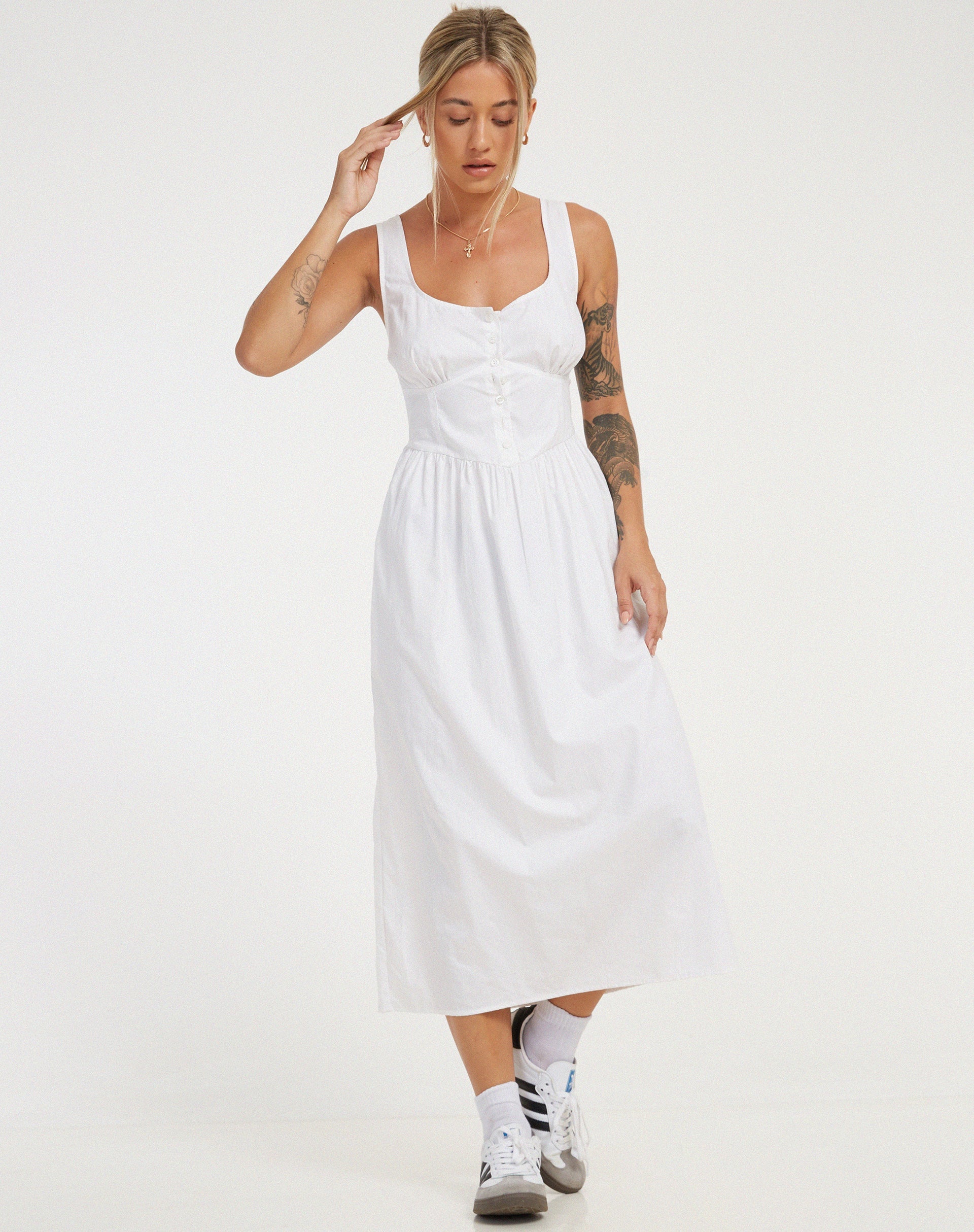 immagine di Melrose Maxi Dress in bianco