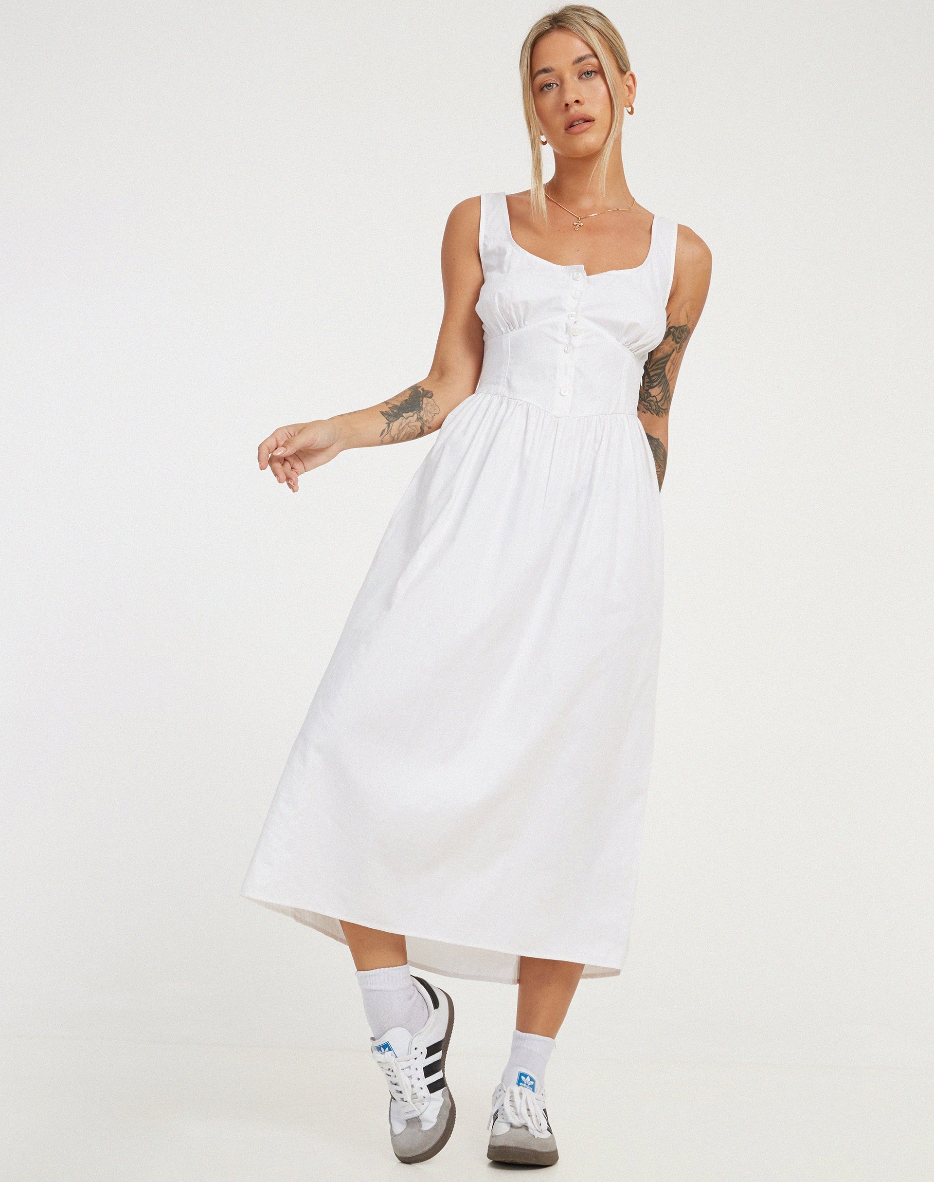 immagine di Melrose Maxi Dress in bianco