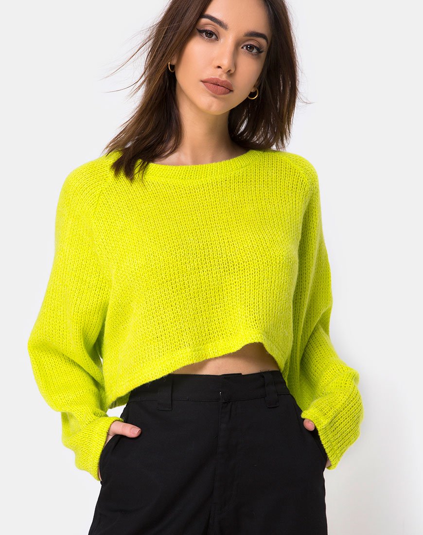 Immagine di Melvie Cropped Sweater in Lime