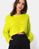 Immagine di Melvie Cropped Sweater in Lime