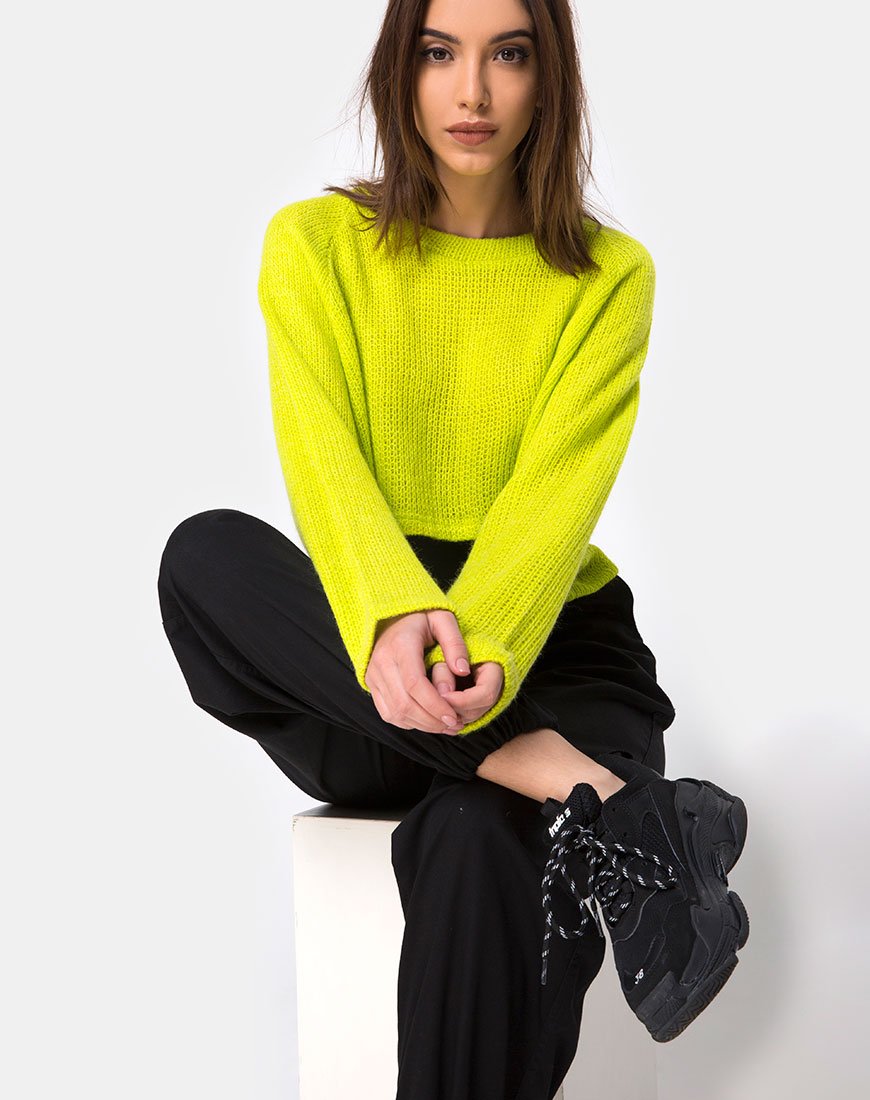 Immagine di Melvie Cropped Sweater in Lime