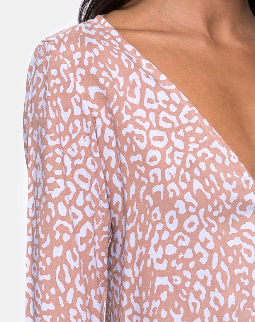 Immagine della blusa Merida a macchie di leopardo