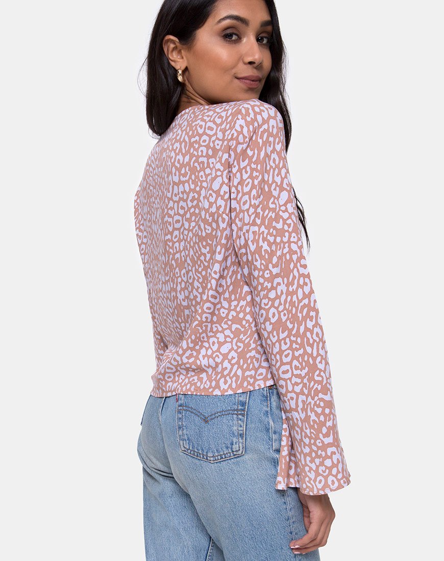 Immagine della blusa Merida a macchie di leopardo