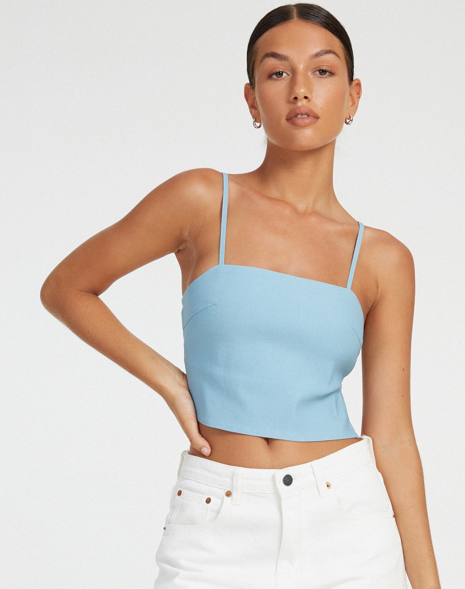 immagine di Merita Crop Top in azzurro