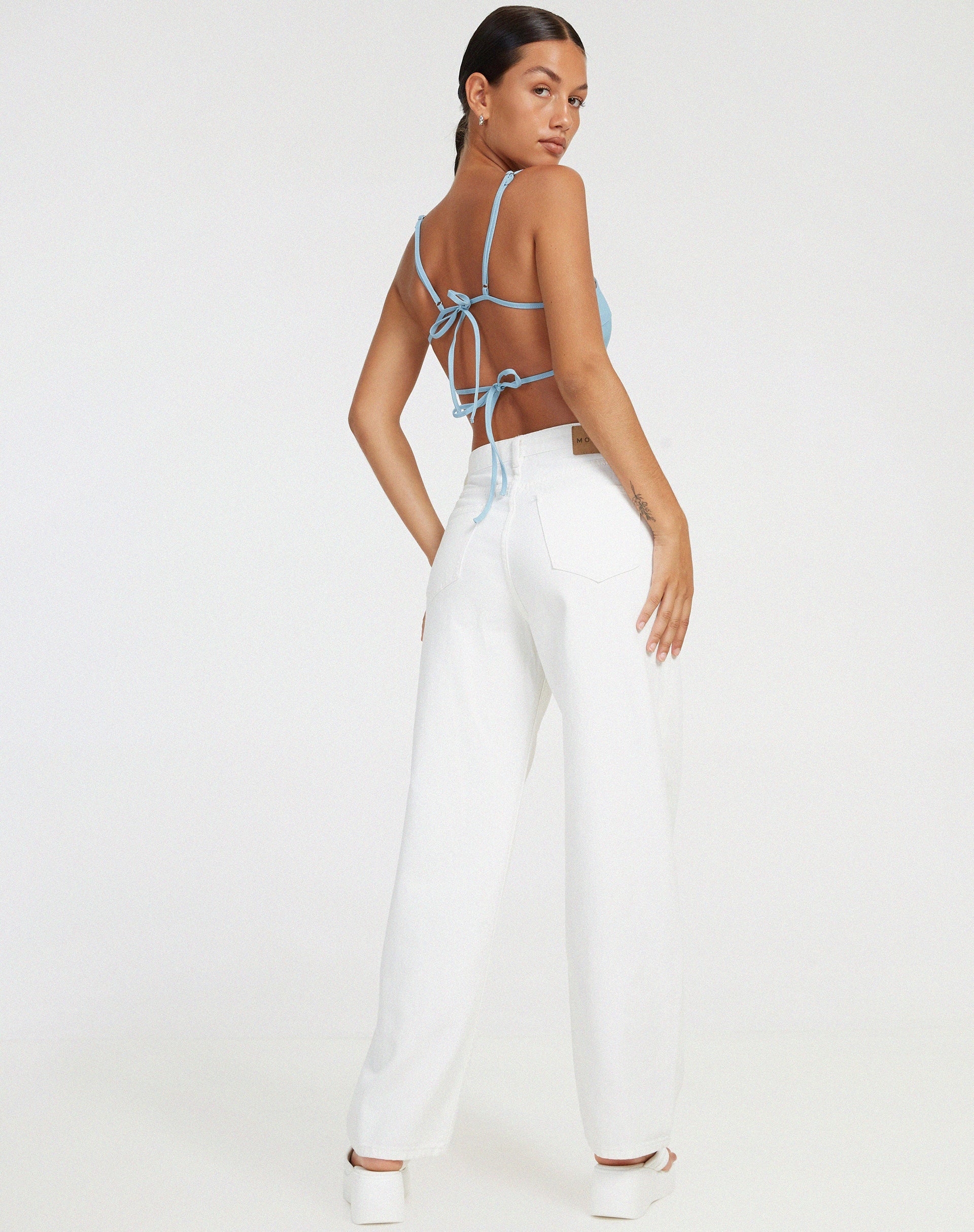 immagine di Merita Crop Top in azzurro