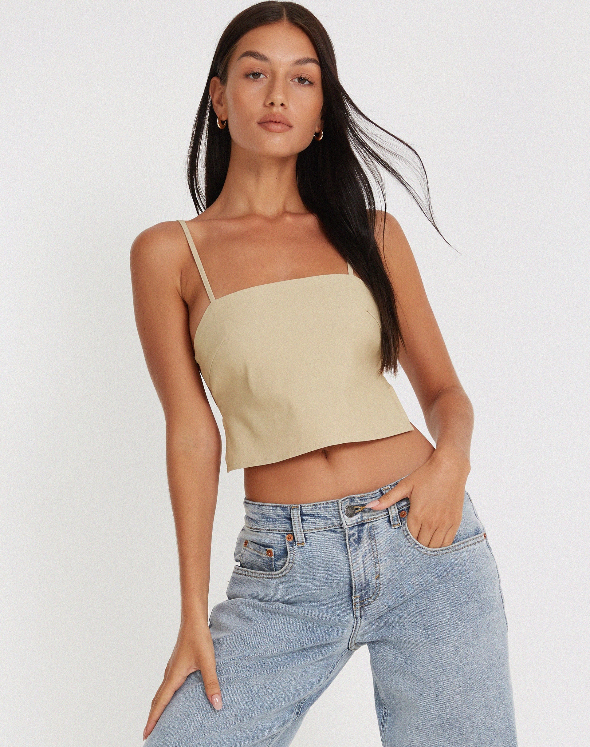 immagine di Merita Crop Top in ecrù